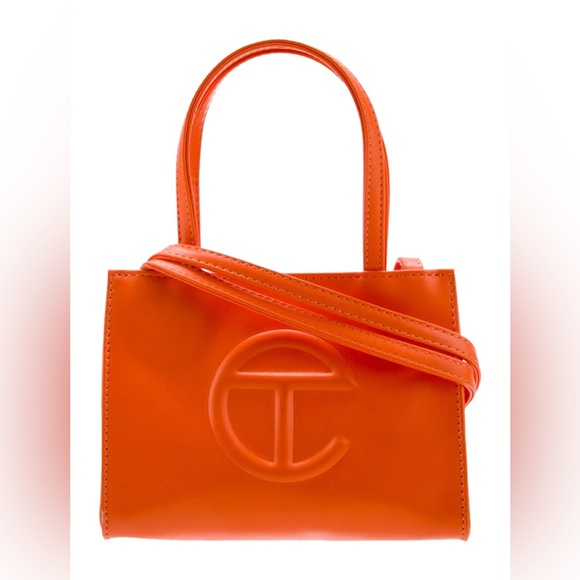 Telfar Vegan Leather Mini Shoulder Bag - Orange - Picture 5 of 13